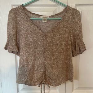 Light pink cheetah print blouse